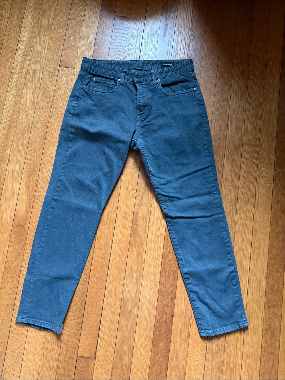 Men's Slim Taper Bonobos Grey Jeans, 32x28